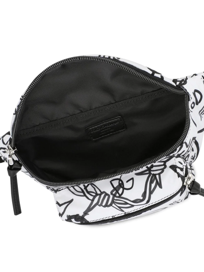 Shop Dolce & Gabbana Graffiti-print Belt Bag In Black