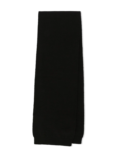 Shop Dolce & Gabbana Dg Logo-patch Wool Scarf In Black