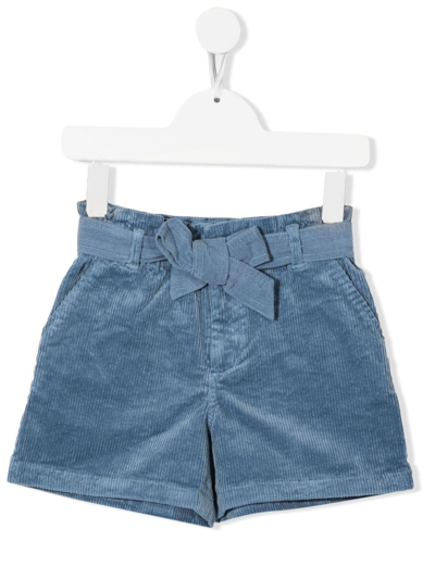 Shop Ralph Lauren Tied-waist Corduroy Shorts In Blue