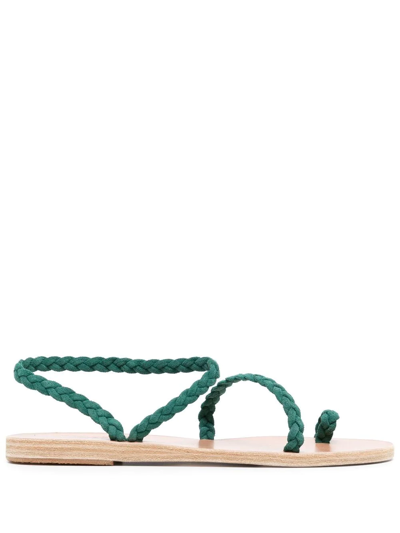 Shop Ancient Greek Sandals Eleftheria Braided-strap Sandals In Green