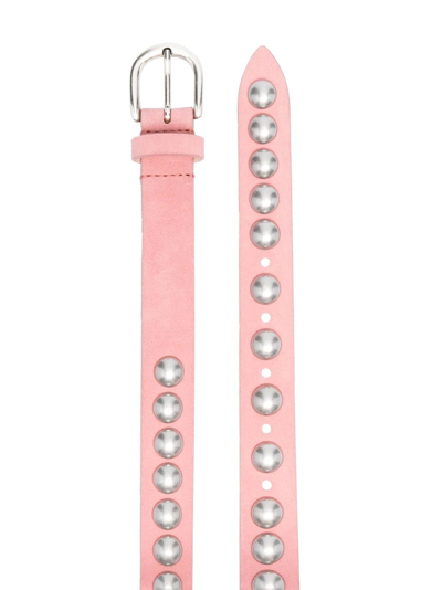 Shop Isabel Marant Studded Buckle Belt In Pink