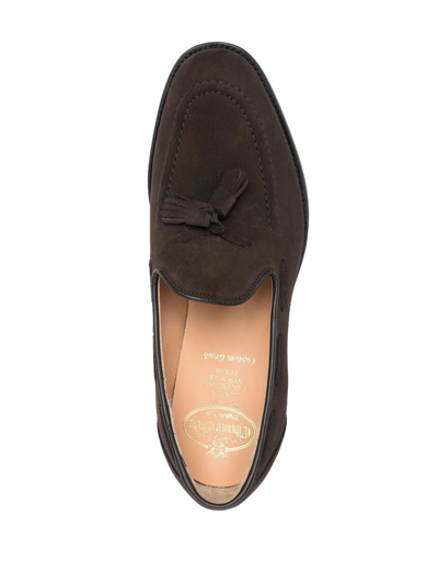 Shop Church's Tassel-detail Suede Loafers In Brown