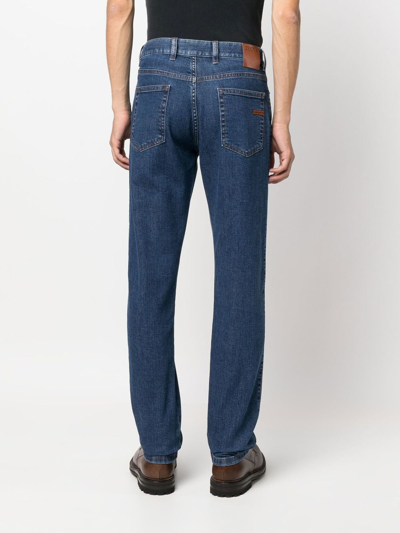 Shop Zegna Roccia Slim-fit Jeans In Blue