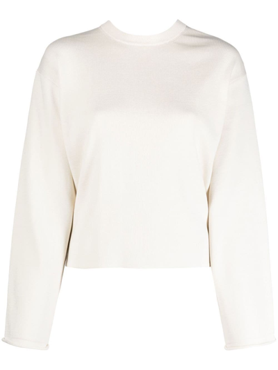 Shop Proenza Schouler White Label Twist-detail Knitted Jumper In Neutrals