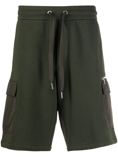 Shop Moncler Logo-patch Track Shorts In Green