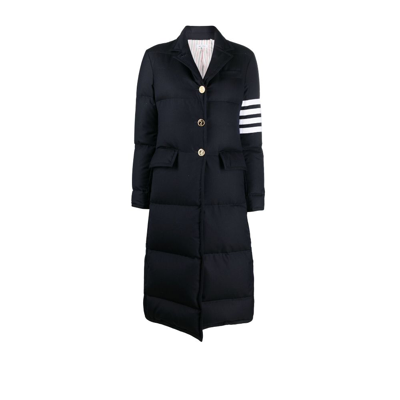 Thom Browne Signature 4-bar Stripe Coat In Blue