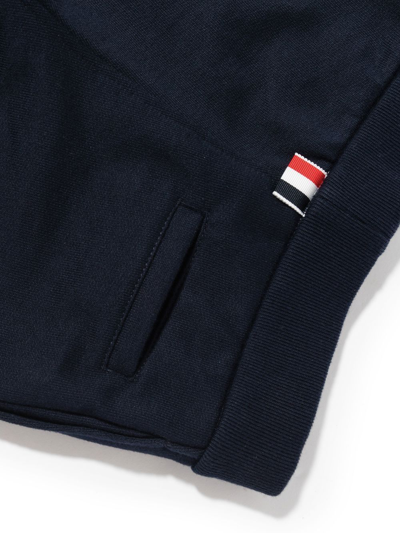 Shop Thom Browne 4-bar Stripe Cotton Track Pants In Blue