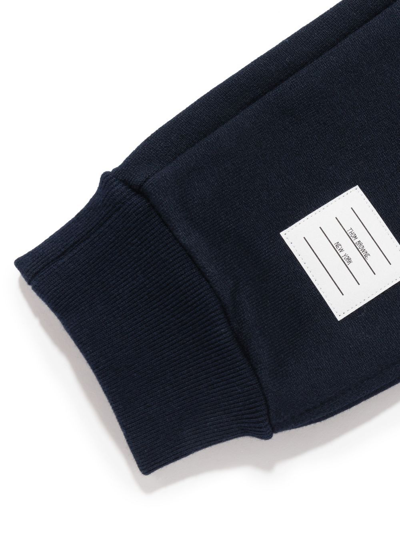 Thom Browne 4-bar Stripe Cotton Track Pants In Blue