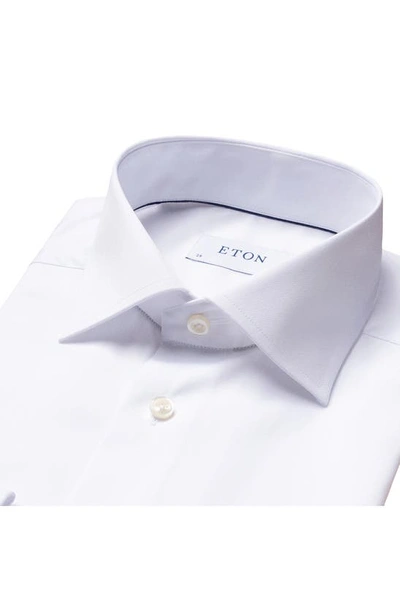 Eton Contrast Contemporary-fit Cotton Dress Shirt In White