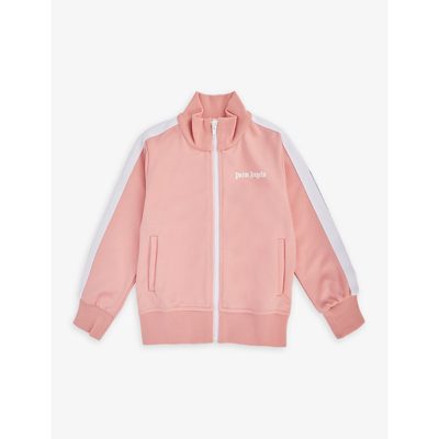Shop Palm Angels Track Relaxed-fit Woven Jacket 4 Years In Pink White