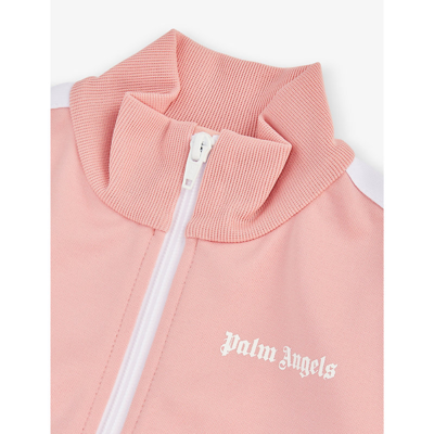 Shop Palm Angels Track Relaxed-fit Woven Jacket 4 Years In Pink White