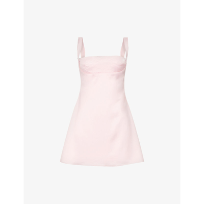 Shop House Of Cb Women's Pink Kara Quilted-stitch Satin Mini Dress