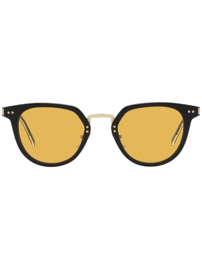Shop Prada Pantos Frame Sunglasses In Black