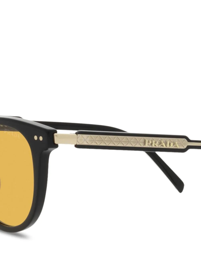 Prada Round Men's Sunglasses, Pr 17ys In Black