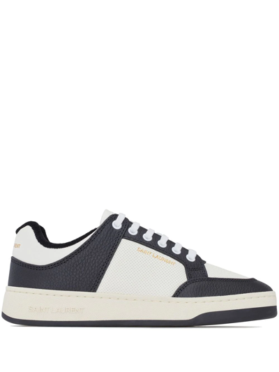 Shop Saint Laurent Sl/61 Low-top Sneakers In White