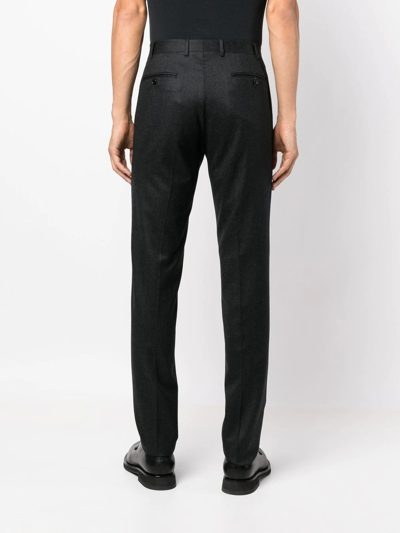 Shop Canali Straight-leg Tailored Trousers In Grey