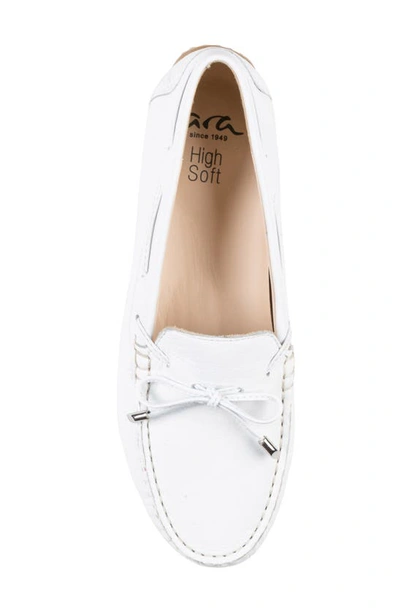 Shop Ara Amarillo Leather Driving Shoe In White Cervocalf