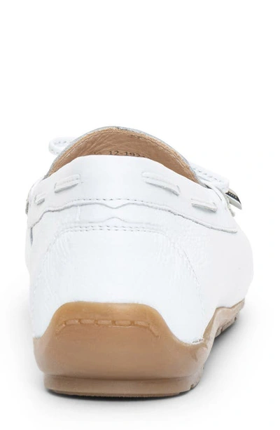 Shop Ara Amarillo Leather Driving Shoe In White Cervocalf
