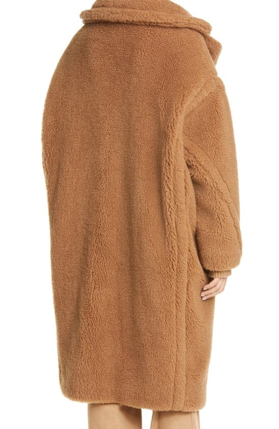 Shop Max Mara Teddy Bear Icon Faux Fur Coat In Camel