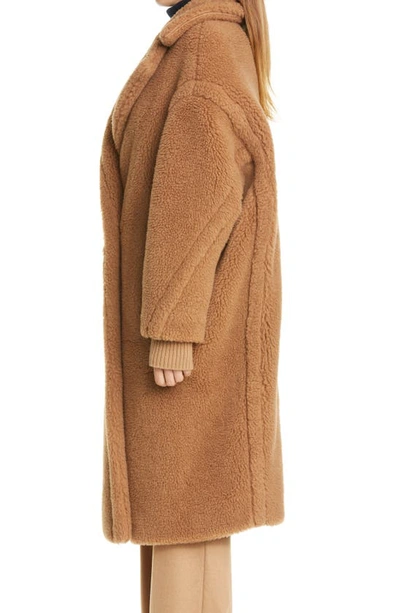 Shop Max Mara Teddy Bear Icon Faux Fur Coat In Camel