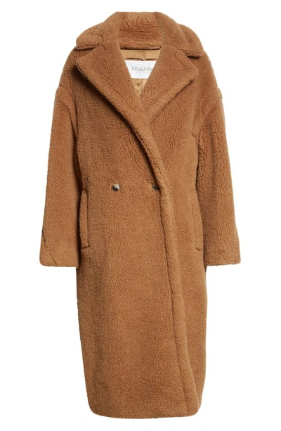 Shop Max Mara Teddy Bear Icon Faux Fur Coat In Camel