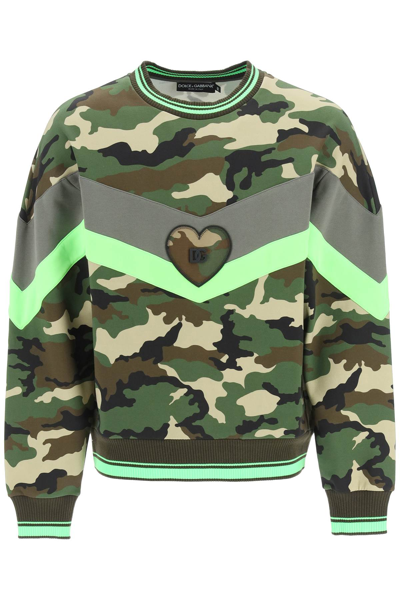 Shop Dolce & Gabbana Camouflage Print Sweatshirt In Multicolor