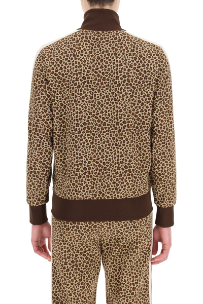 Shop Palm Angels Leopard Track Jacket In Multicolor