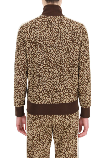 Palm Angels Leopard Tech Jersey Track Jacket In Multicolor
