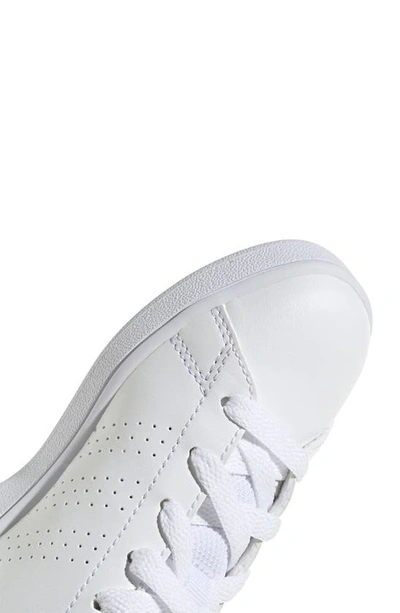 Shop Adidas Originals Kids' Advantage Sneaker In Ftwr White/ Green/ Core Black