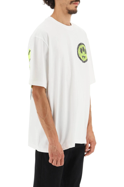 Shop Barrow Brushed Logo Oversized T-shirt In White