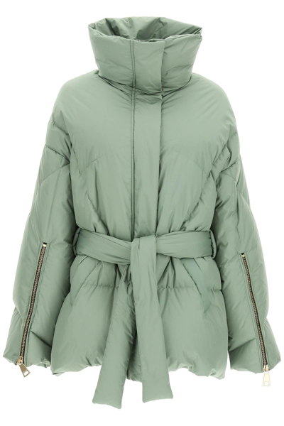 Khrisjoy New Iconic Belted Puffer Jacket In Green | ModeSens