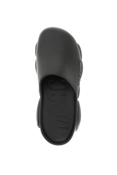 Moschino Synthetic Fibers Mules In Black