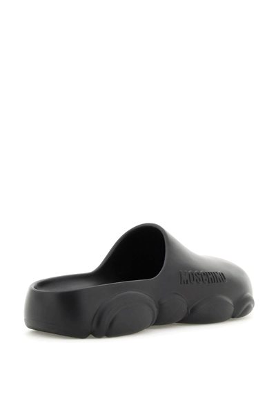Moschino Synthetic Fibers Mules In Black