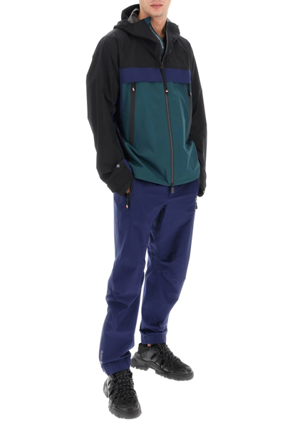 Shop Moncler Gore-tex Paclite Villair Jacket In Green,black,blue