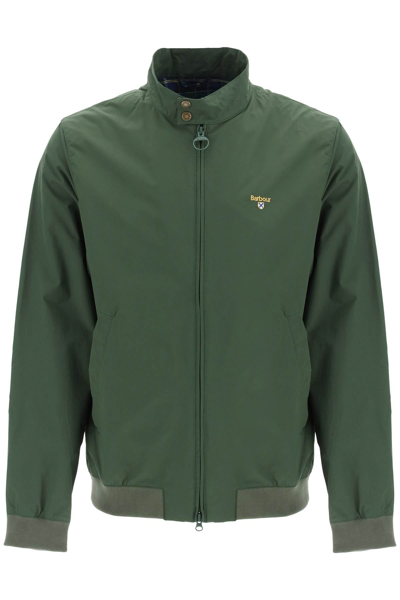 Shop Barbour Crested Roystone Bomber Jacket In Green