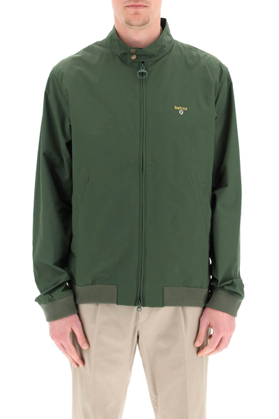 Shop Barbour Crested Roystone Bomber Jacket In Green