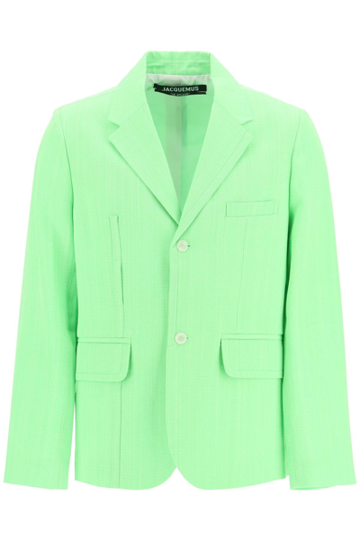 Shop Jacquemus 'la Veste Bacio' Blazer In Green