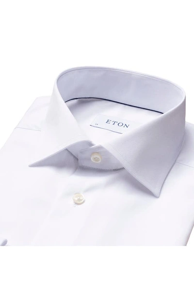 Shop Eton Slim Fit Solid Dress Shirt In White