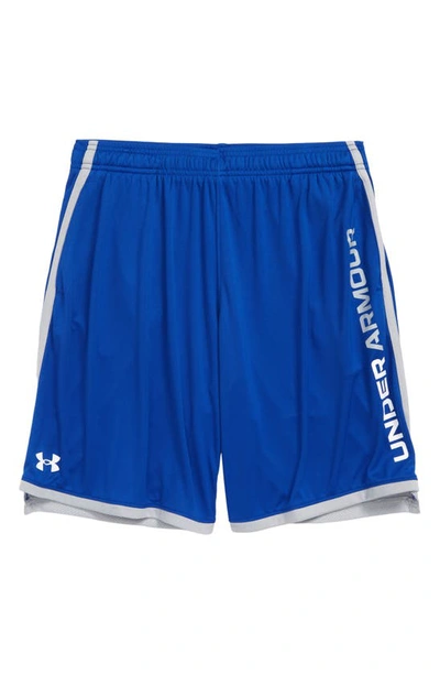 Shop Under Armour Kids' Ua Stunt 3.0 Performance Athletic Shorts In Royal