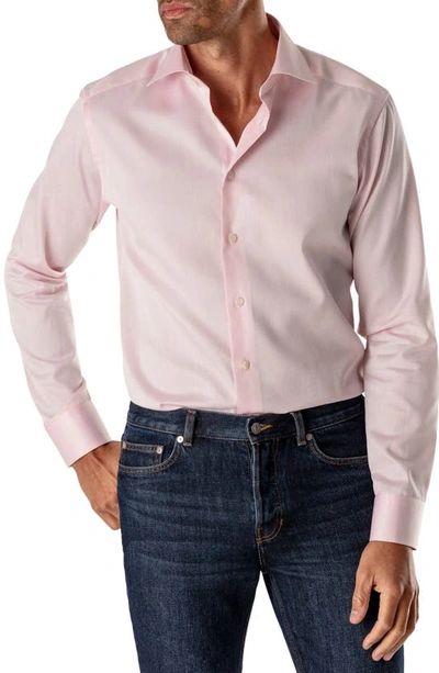 Shop Eton Contemporary Fit Twill Dress Shirt In Pink