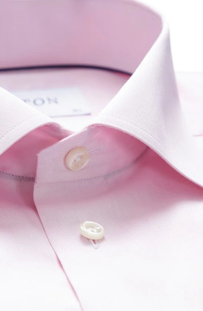 Shop Eton Contemporary Fit Twill Dress Shirt In Pink
