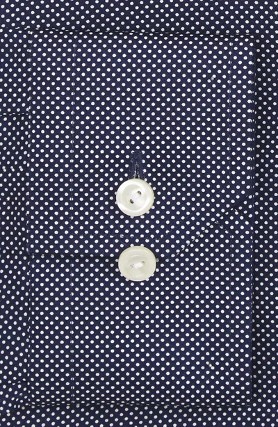 Shop Eton Slim Fit Dot Dress Shirt In Blue