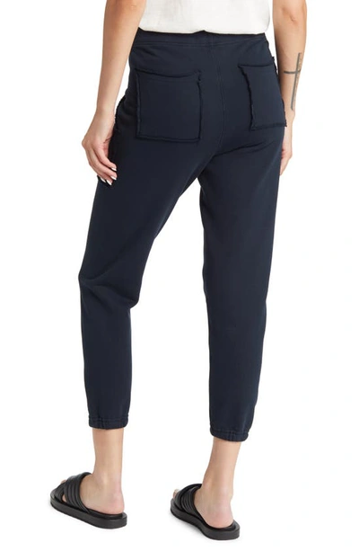 Shop Frank & Eileen Eamon Patch Pocket Crop Joggers In British Royal Navy