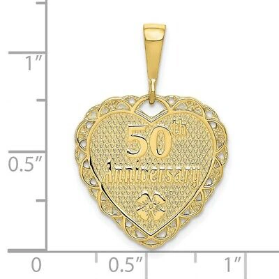 Pre-owned Skyjewelers Real 10kt Yellow Gold 50th Anniversary Charm