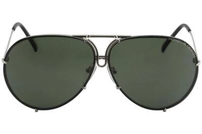 Pre-owned Porsche Design P8478 P'8478 B Titanium Pilot Sunglasses 66mm W/extra Lenses In Green