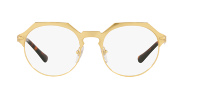 Pre-owned Persol 0po2488v 1115 Gold/havana Unisex Eyeglasses In Clear