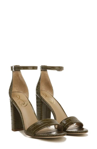 Shop Sam Edelman Yaro Ankle Strap Sandal In Fir Green