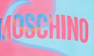 Shop Moschino Multicolor Logo Cotton Sweatshirt In Fantasy Print
