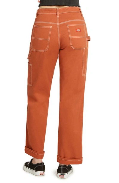 Shop Dickies Relaxed Fit Carpenter Pants In Auburn