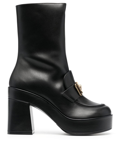 Shop Versace 110mm Medusa Buckle Boots In Schwarz